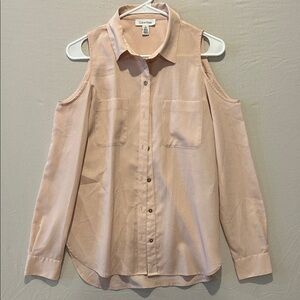 Calvin Klein Women's Blush Cold Shoulder Blouse